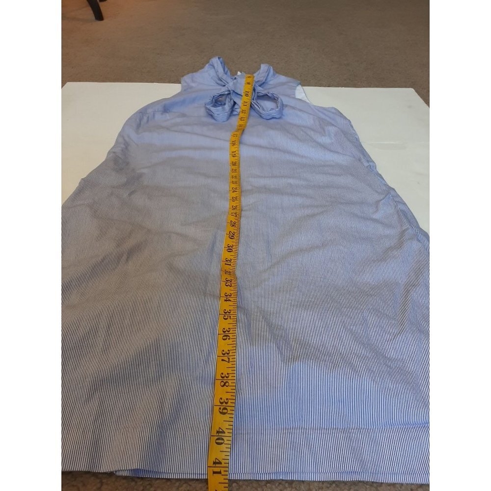 BANANA REPUBLIC TICKING STRIPED DRESS BOW  12 Contemporary  Workwear Preppy - Picture 8 of 10